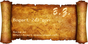 Bogert Zágon névjegykártya